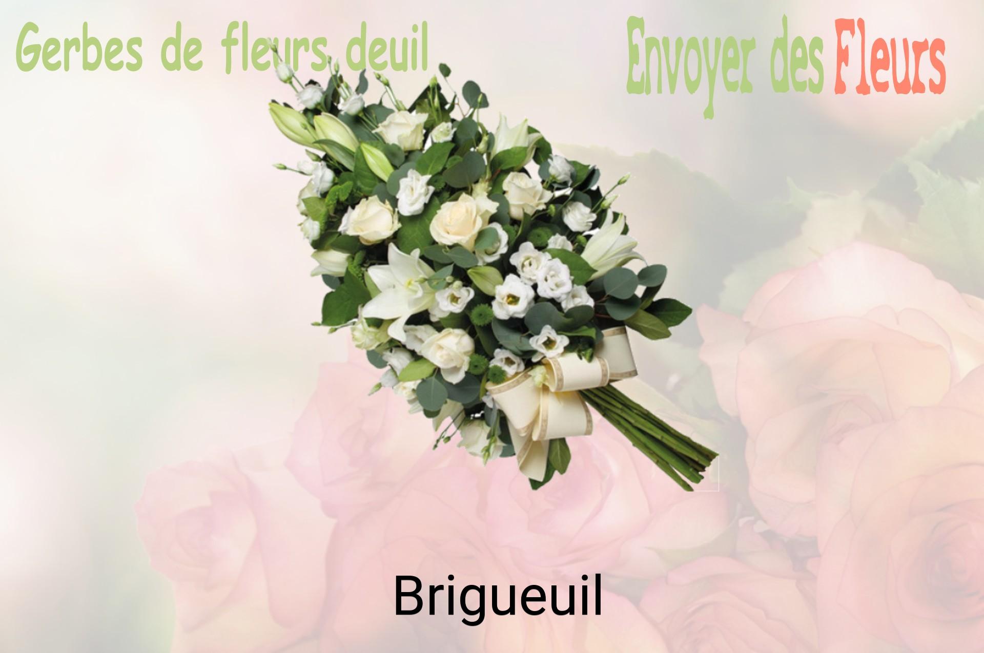 Gerbe de fleurs de deuil livrée à Brigueuil